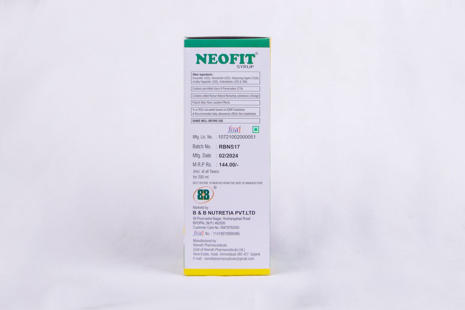 NEOFIT SYRUP 200ml